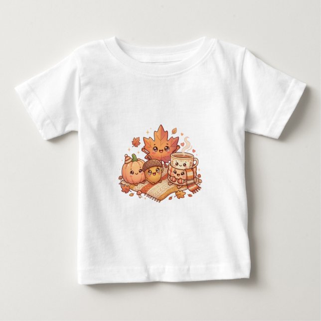 Joli T-Shirt pour Bébé d'Automne (Devant)