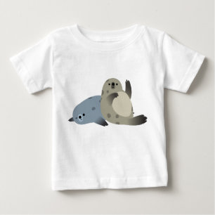 Joli T-Shirt pour bébé pour phoques de port de pla