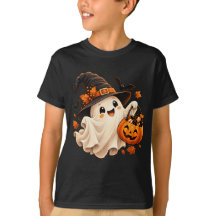 Joli T-Shirt pour enfants Halloween Fantôme Citrou
