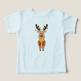Joli T-shirt pour tout-petit de Noël avec Renne