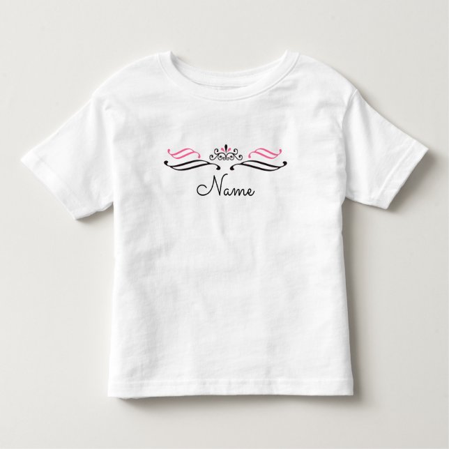 Joli T-shirt princesse personnalisé pour les tout- (Devant)