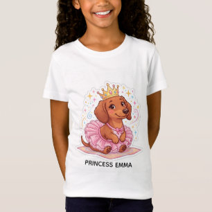 Joli T-Shirt Princesse Teckel Nom Personnalisé Fil