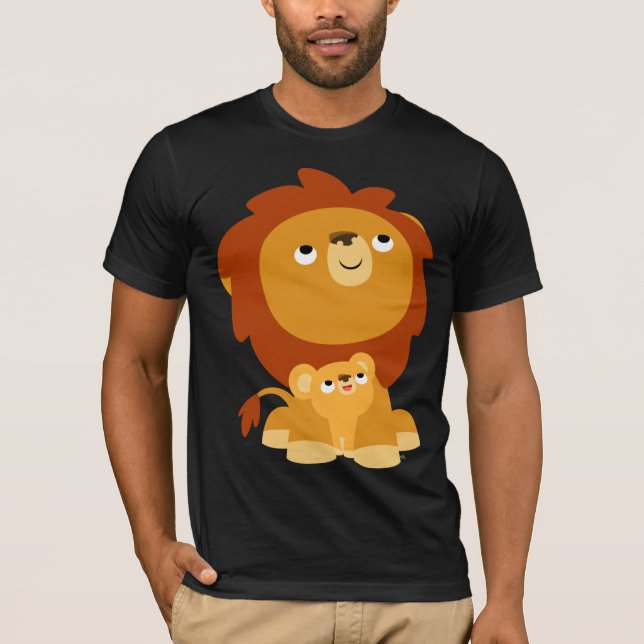 Joli T-shirt protecteur papa Lion et petit t-shirt (Devant)