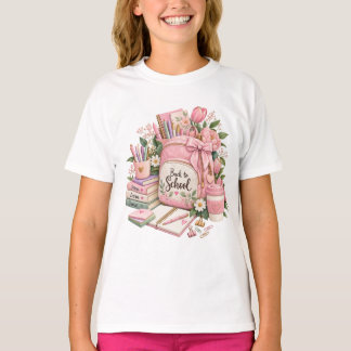 Joli T-Shirt Rose pour Filles de Rentree des Class