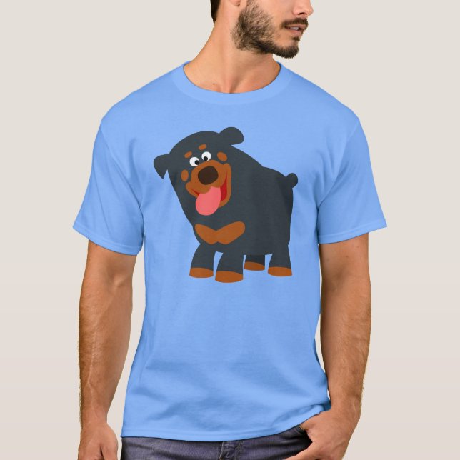 Joli T-shirt Rottweiler de dessin animé (Devant)