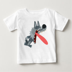 Joli T-shirt Wolf Baby Cartoon Excitée