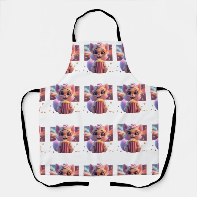 Joli tablier chat popcorn (Recto)