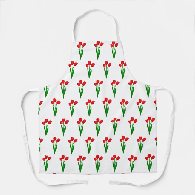 Joli tablier de cuisine avec imprimé de fleurs de  (Recto)