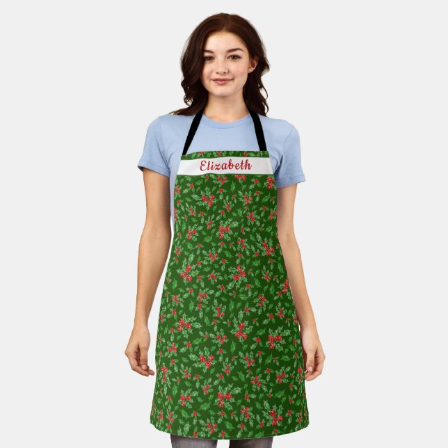 Joli tablier de cuisson saisonnier pour Noël (Porté)