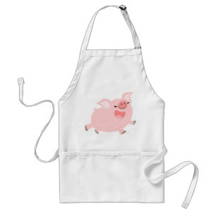 Joli tablier joyeux en caricature Pig Apron