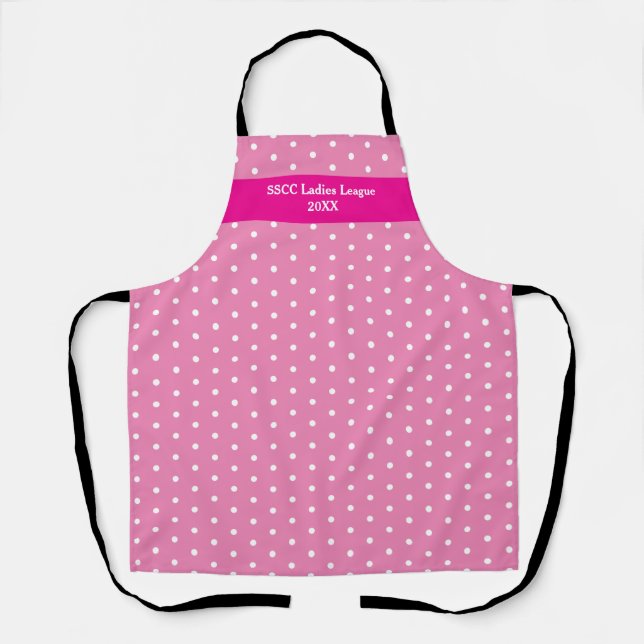 Joli tablier rose personnalisé (Recto)
