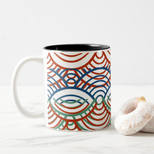 joli tasse à motifs cercle à thème mug café