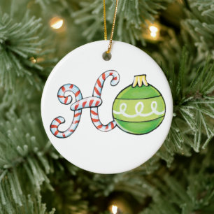 Joli texte de Noël, Ho dans les décorations de can