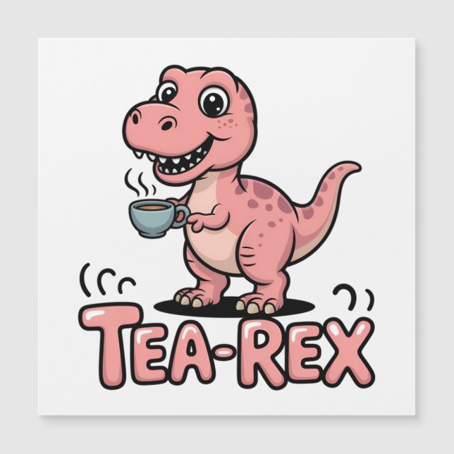 Joli Thé-Rex Dinosaure Rose – Le Thé Arrive! (Devant)