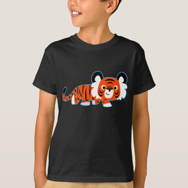 Joli tigre de dessin sur le T-shirt Enfants Prowl (Devant)