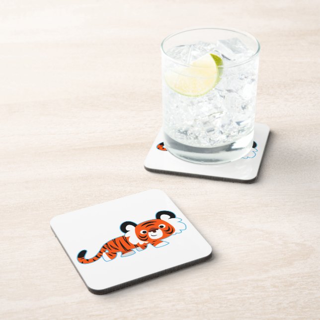 Joli tigre de dessin sur les Dessous de verre de l (Côté Droit)