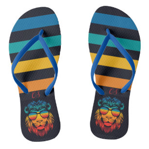 Joli tongs avec beau design Lion