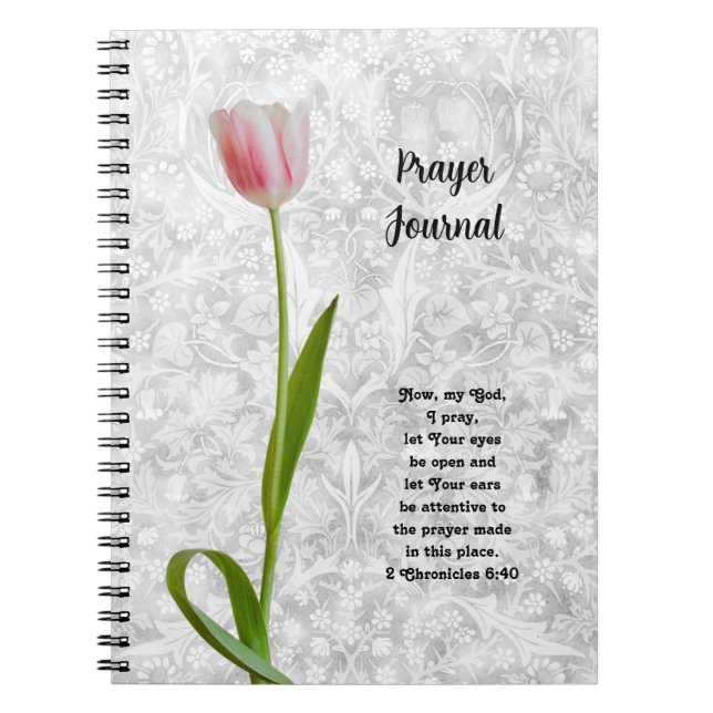 Joli Tulip Flower Vintage Style Journal de prière (Devant)