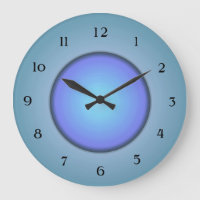 Joli Turquoise avec Mauve/Aqua > Horloge murale