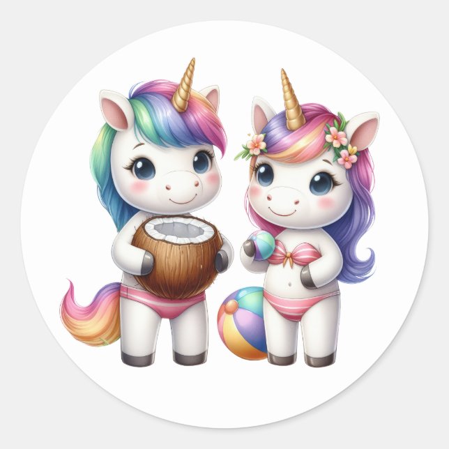 Joli Unicorn Pool Stickers (Devant)