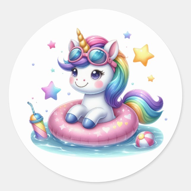 Joli Unicorn Pool Stickers (Devant)