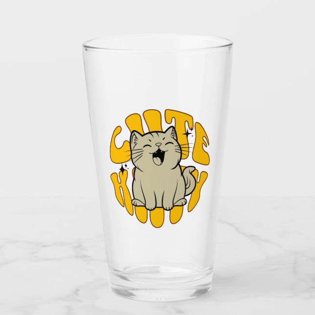 Joli Verre Chat Mignon (Devant)