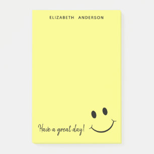 Joli visage Jaune Personnalisé Post-it Notes