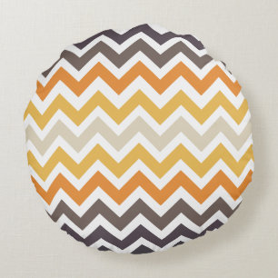 Joli zigzag motif rond coussin