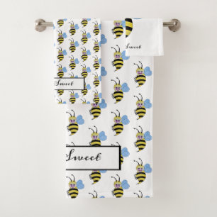 Jolie Abeille Aquarelle Avec Un Bon Sourire