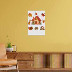 Jolie affiche pour la maison en automne.