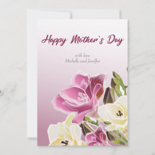 Jolie aquarelle carte de vacances à la fête des mè