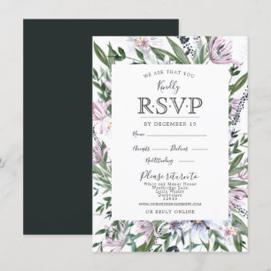 Jolie aquarelle frontière florale invitation