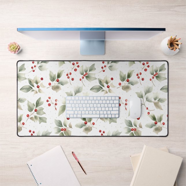 Jolie aquarelle Holly et Berries (Bureau 1)
