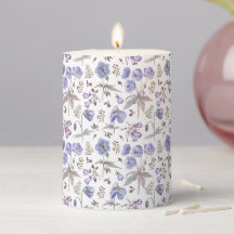 Jolie aquarelle violet Fleurs Anglaises Jardin