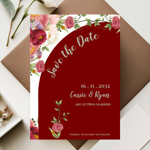 Jolie Arche Fleurie Rouge pour Mariage, Enregistre