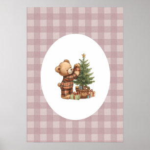 Jolie Art de Noël d'ours en peluche Décoration d