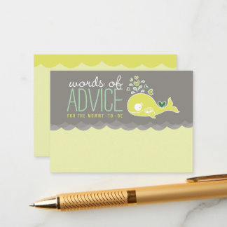 Jolie baleine Enceinte Baby shower maman Cartes de