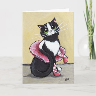 Jolie Ballerina - Carte d'art pour chat