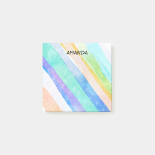 jolie bande d'aquarelle personnalisé post-it note