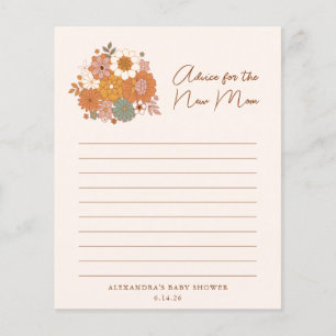 Jolie Bohème Rétro Floral Baby Shower Conseil Mama