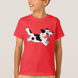 Jolie bordure de dessin Collie T-shirt pour enfant