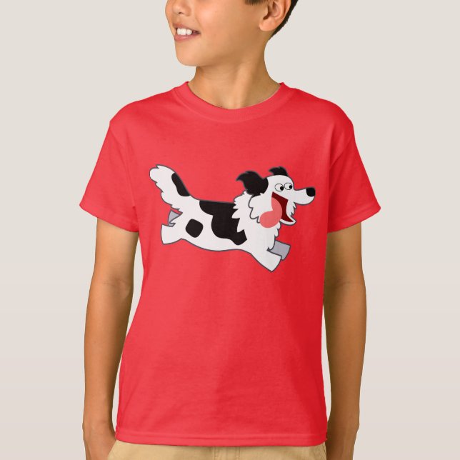 Jolie bordure de dessin Collie T-shirt pour enfant (Devant)