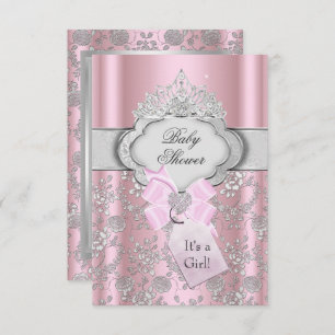 Jolie Bow Tiara Princess Baby shower Invitation