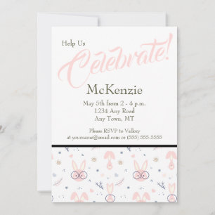 Jolie Bunny Baby Shower Invitations