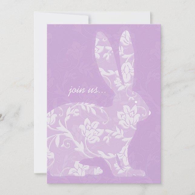 Jolie Bunny Fête de Pâques Invitation (Devant)
