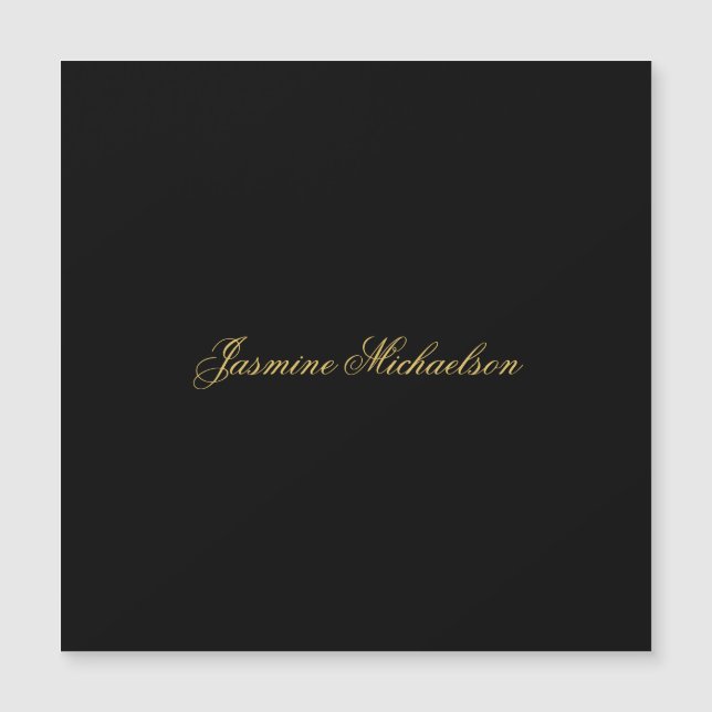 Jolie calligraphie chic nom noir et or (Devant)
