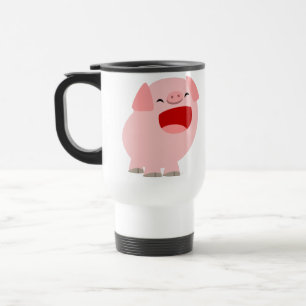 Jolie caricature chanter cochon Commuter Mug