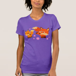 Jolie caricature Joueuse Foxes T-shirt Femme