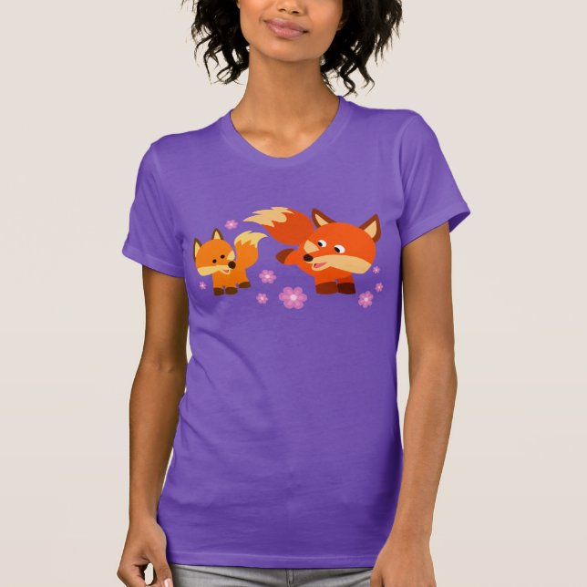Jolie caricature Joueuse Foxes T-shirt Femme (Devant)
