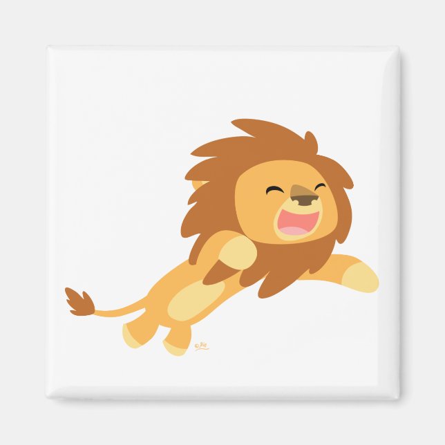 Jolie caricature Lion Magnet (Devant)